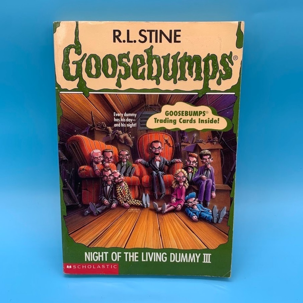 Vtg Goosebumps Paperback Book #40 Night of‎ the Living Dummy III 1st Print 1996